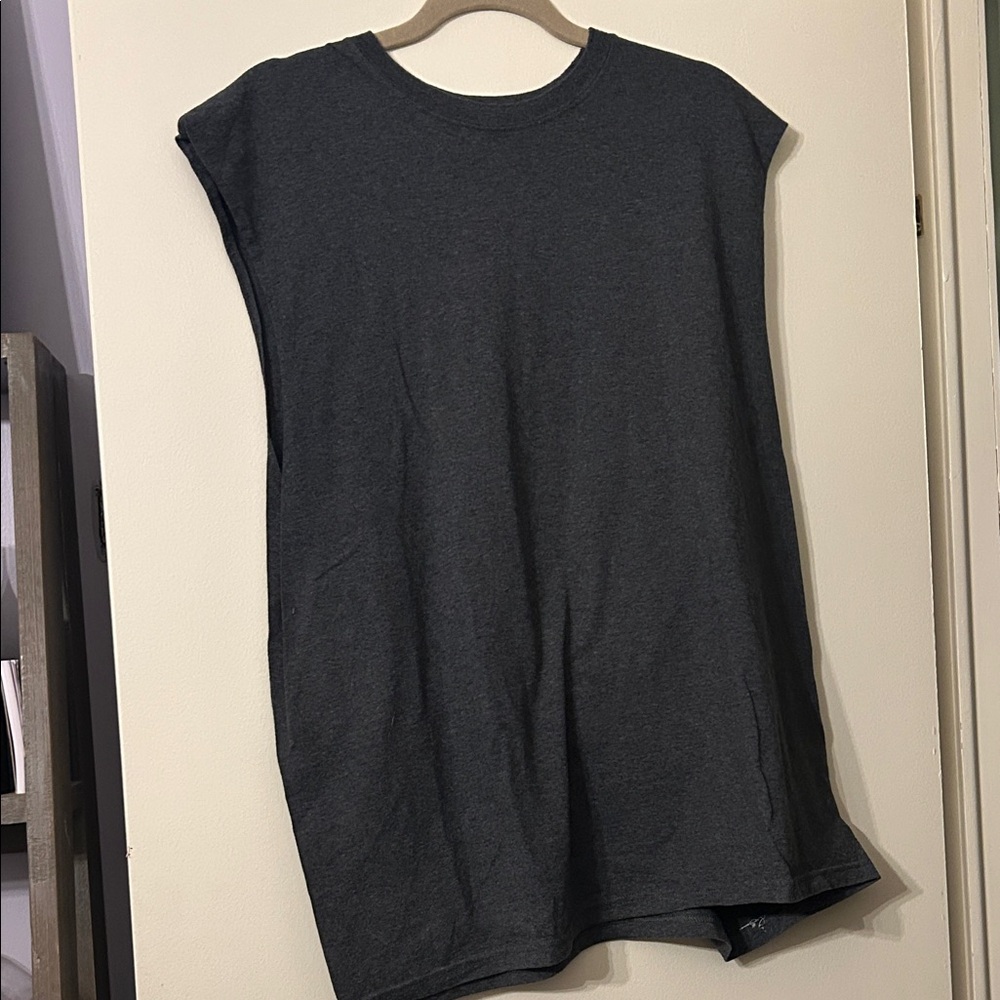 Charcoal Gray mens sleeveless